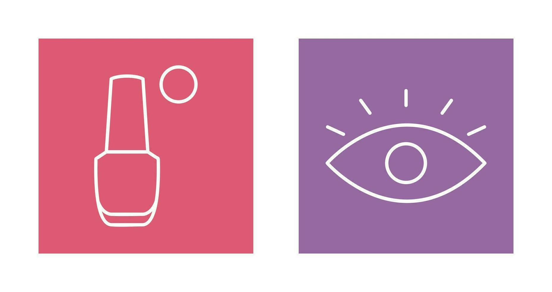 Nailpolish and Eye Icon vector