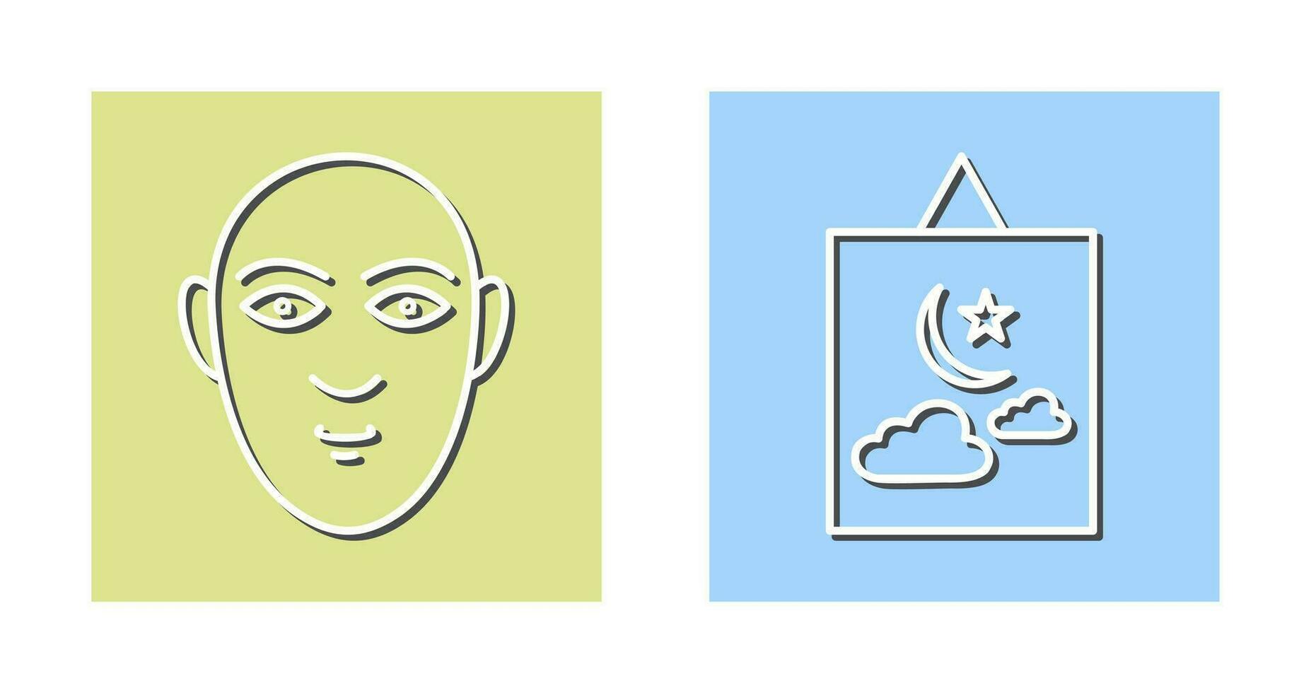 Human face and Hanging Icon vector