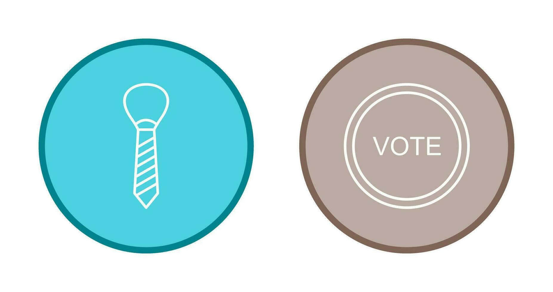 Corbata y votar enlace icono vector