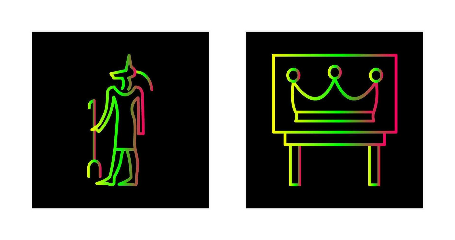 Egyptian god an d Crown Icon vector