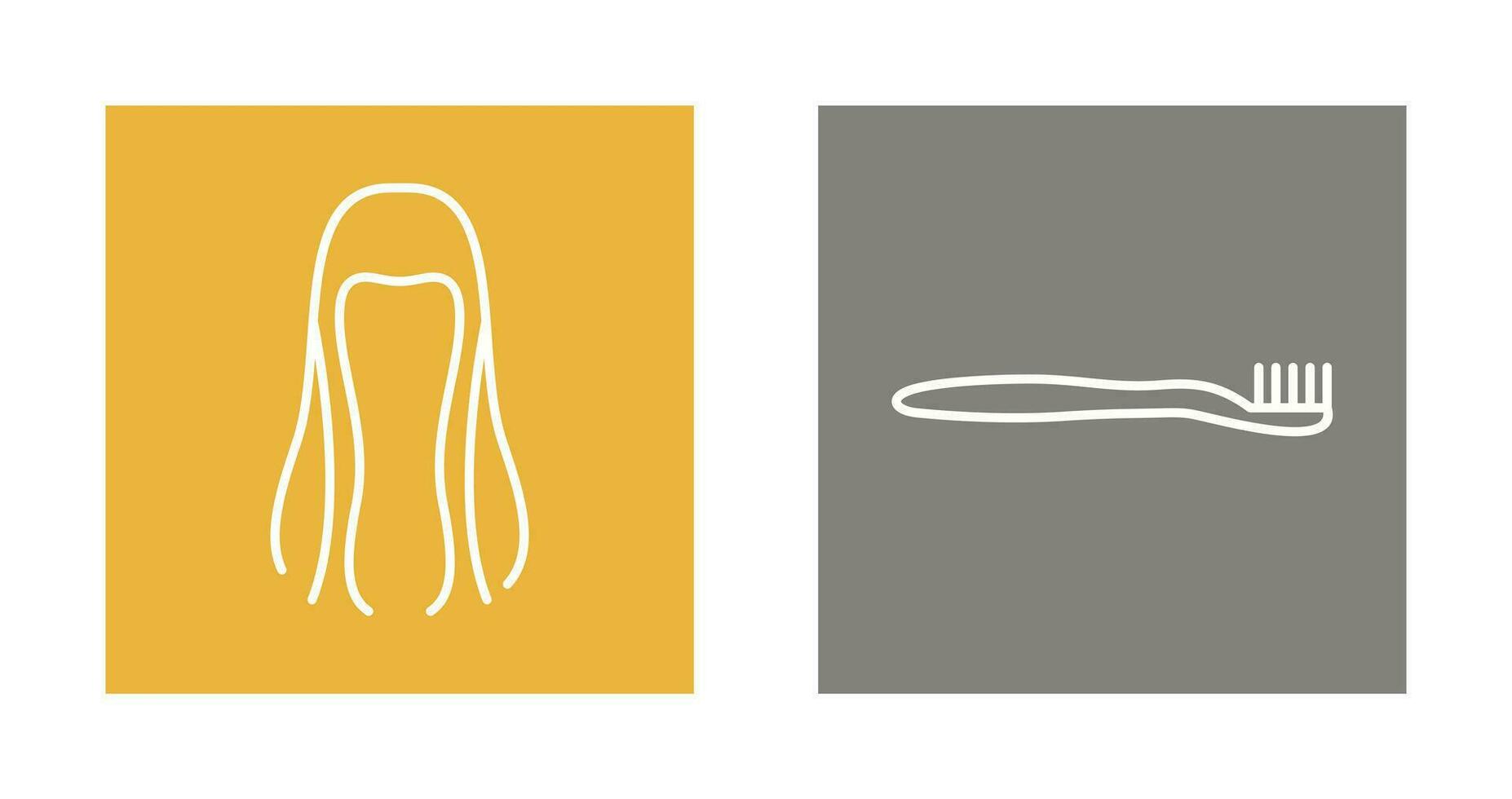 Toothbrush and Hair Icon vector