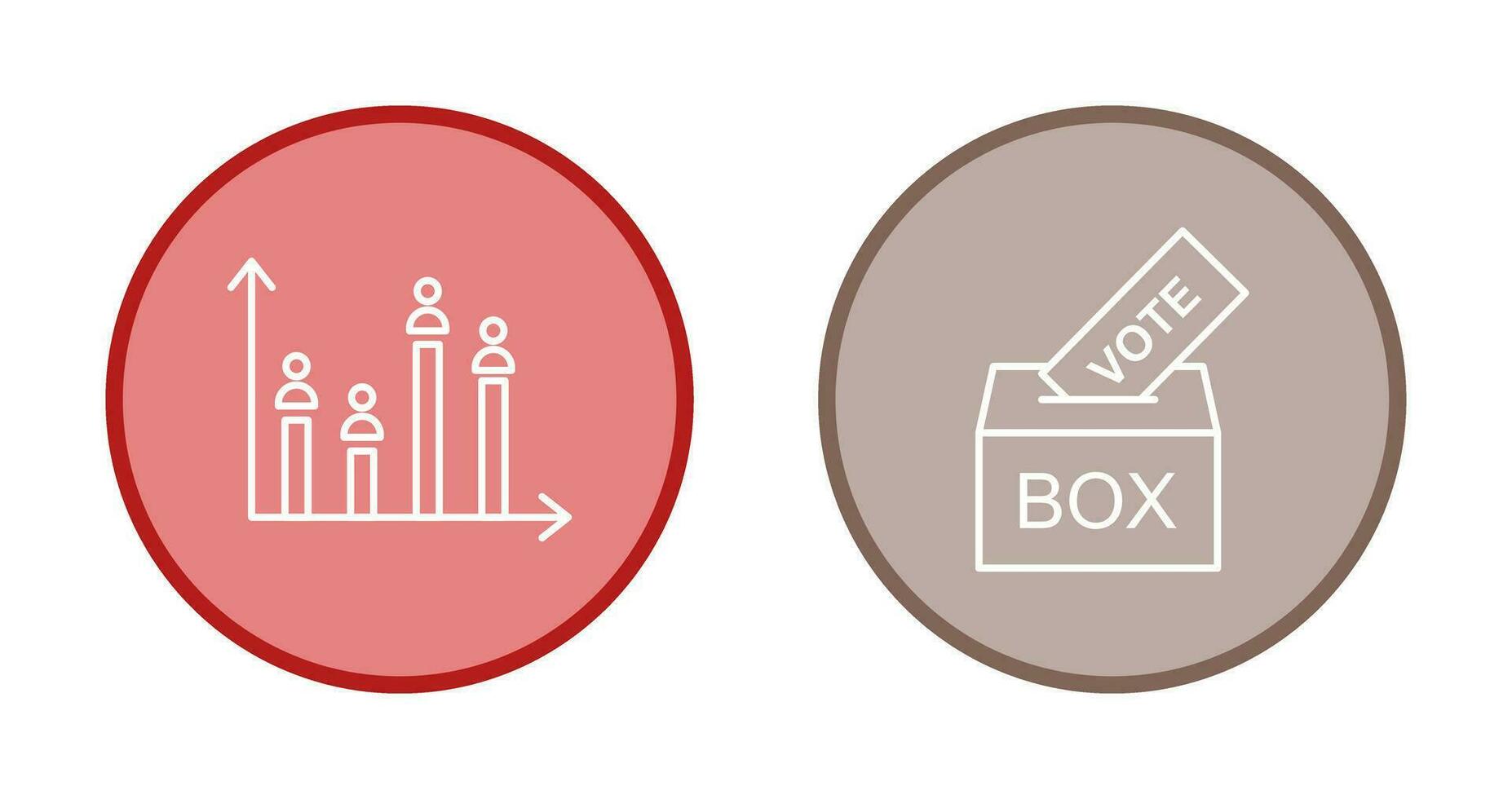 Giing Vote and Candidate and Graph Icon vector