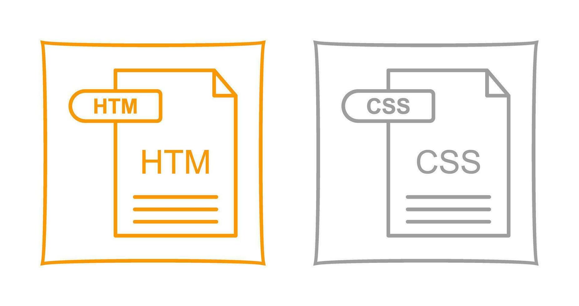 HTM and CSS Icon vector
