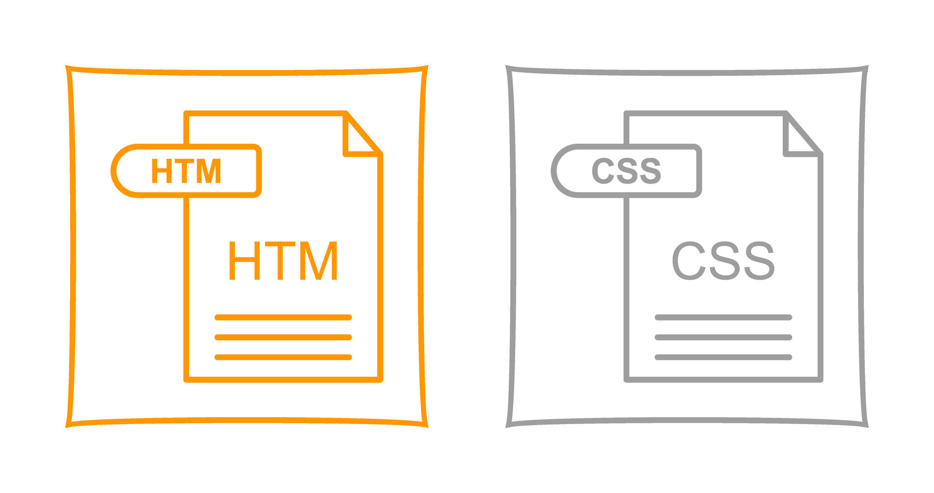 HTM and CSS Icon 33014221 Vector Art at Vecteezy