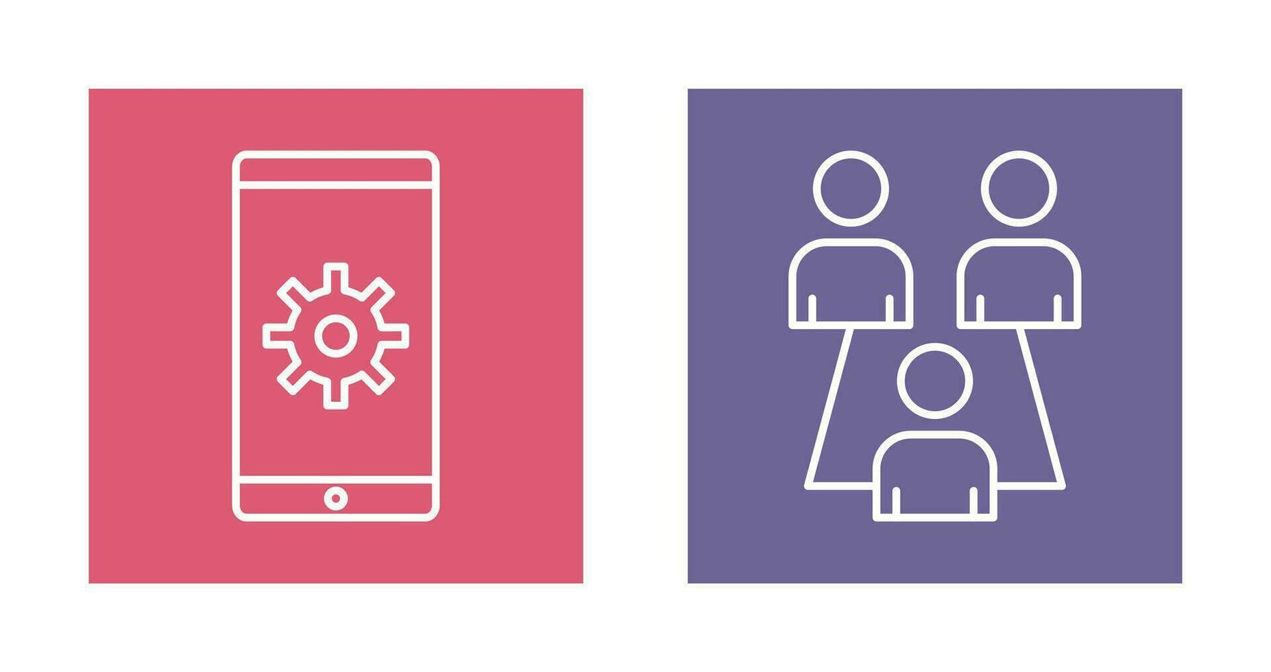 Network Settings and Connected Users Icon vector
