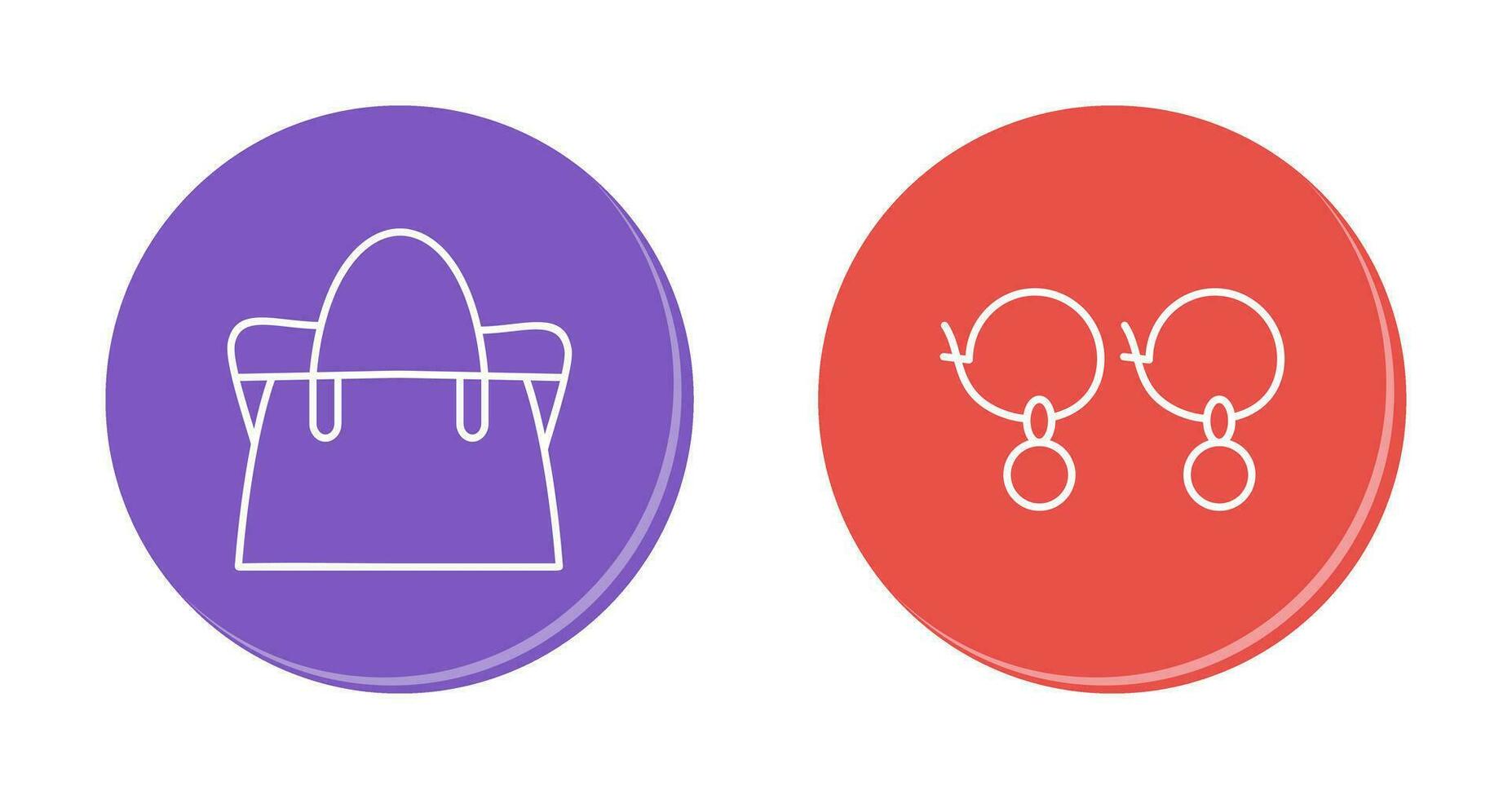 Bag and Earrings Icon vector
