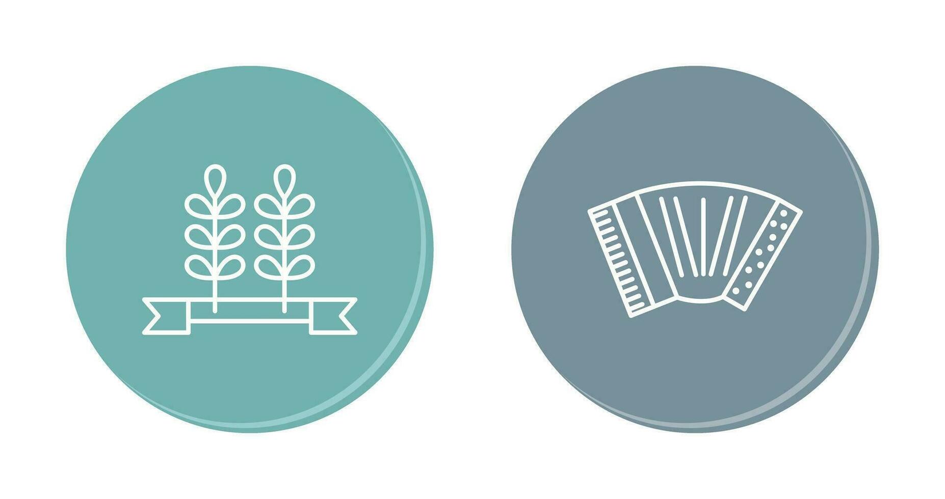 Accordion a d Wheat Icon vector