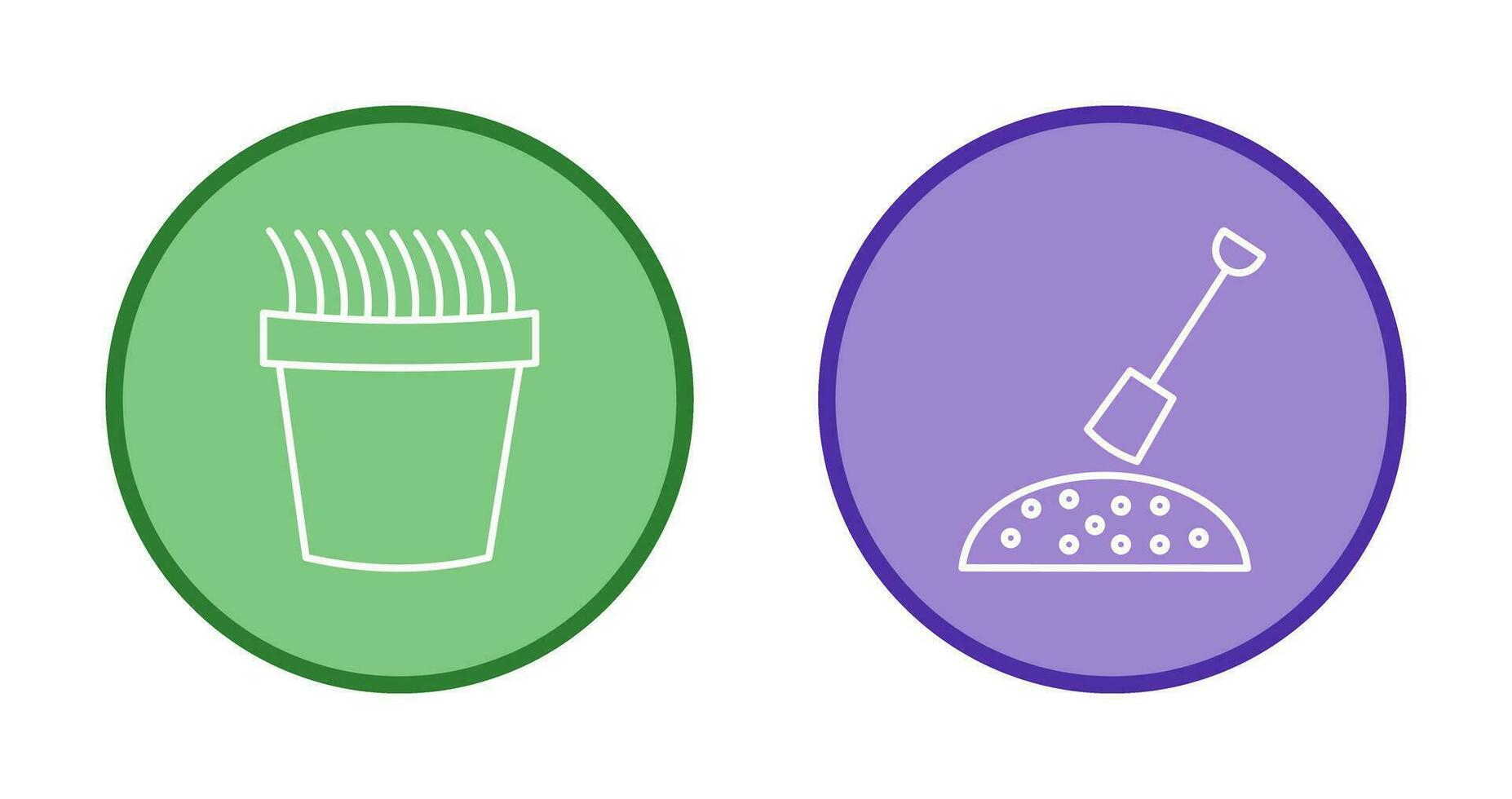 Gress Pot and Gardening Icon vector