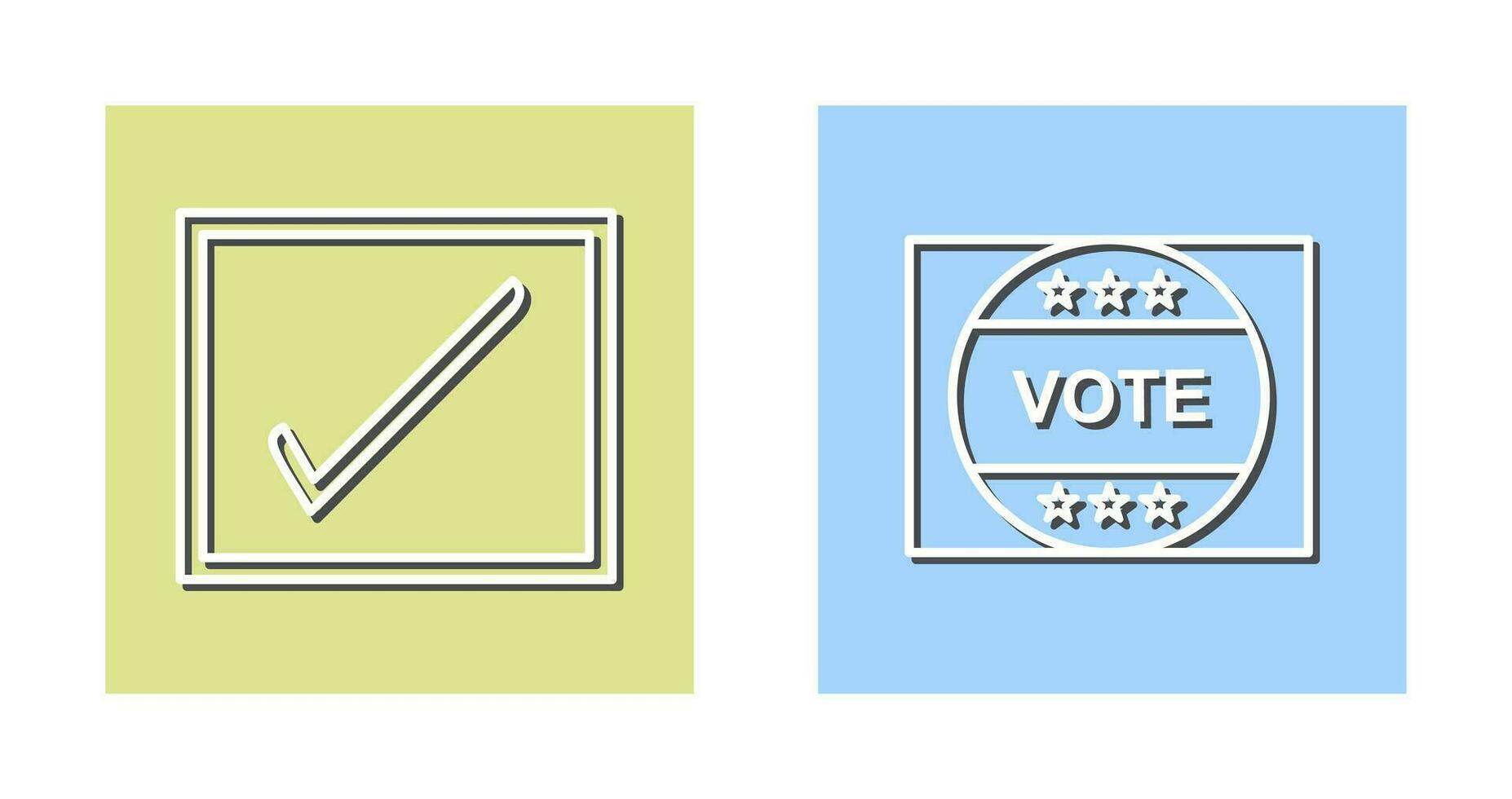 Checkbox and Vote Sticker Icon vector