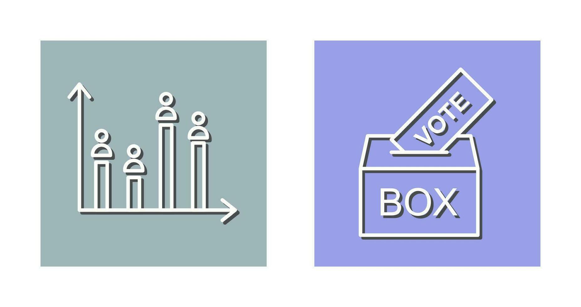 Giing Vote and Candidate and Graph Icon vector