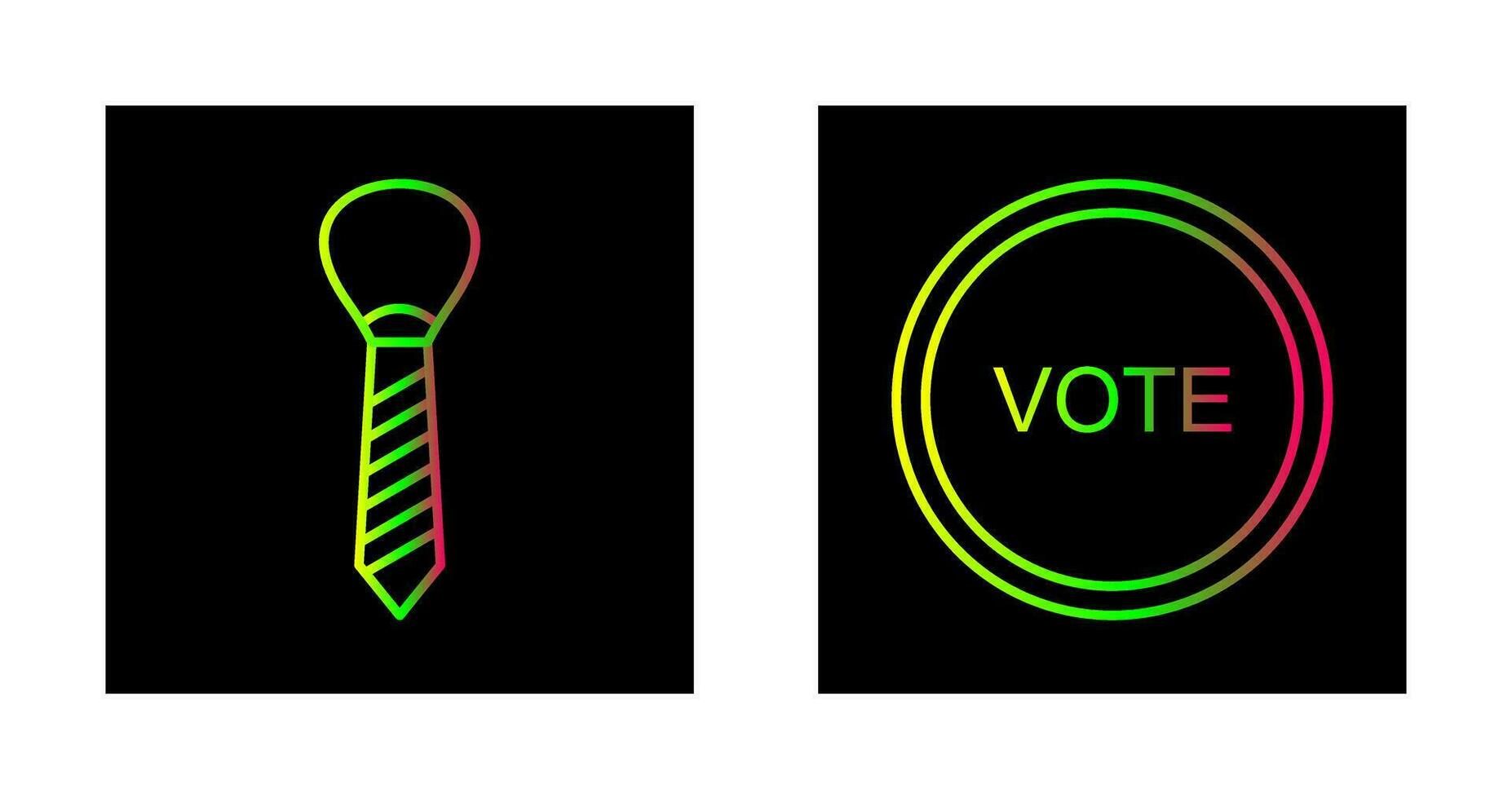 Corbata y votar enlace icono vector