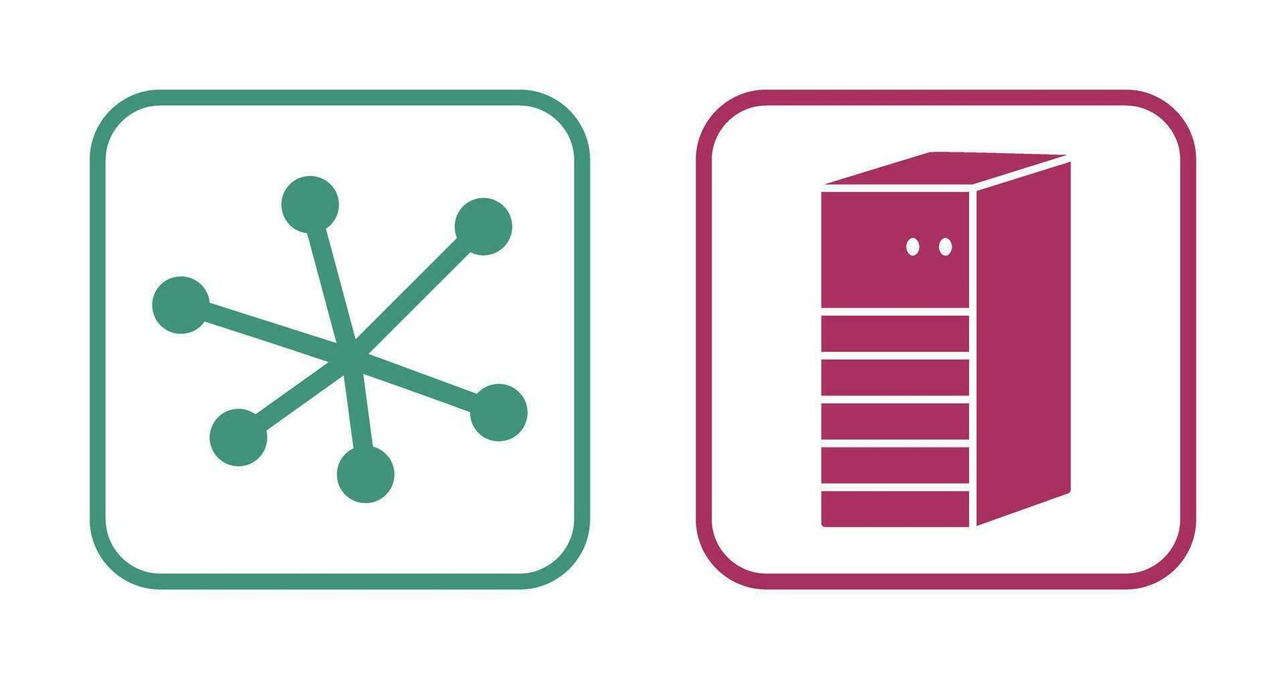 Internet and Server Network Icon vector