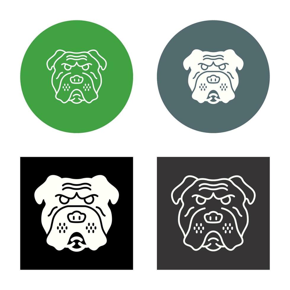 icono de vector de bulldog