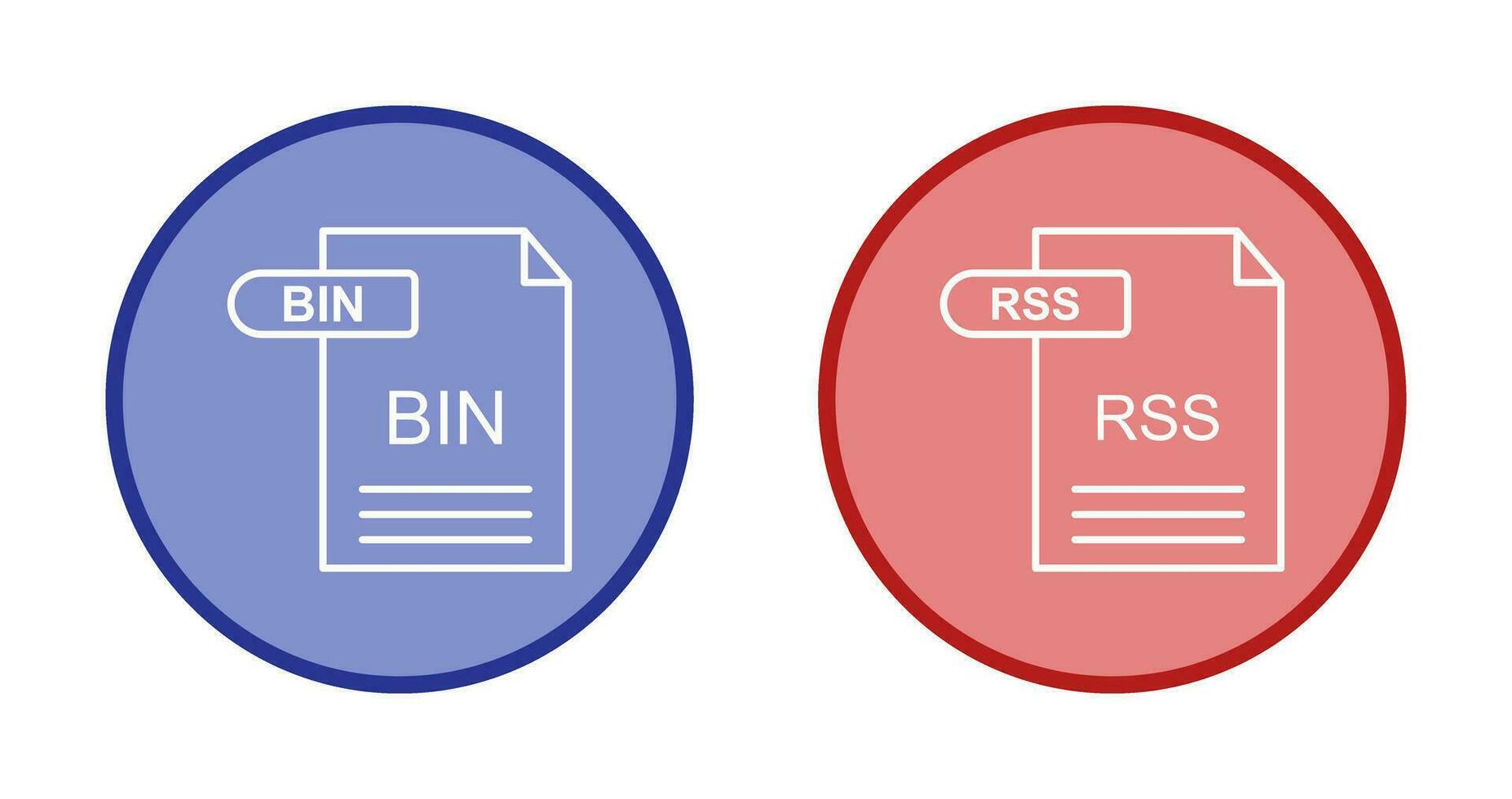 BIN and RSS Icon vector