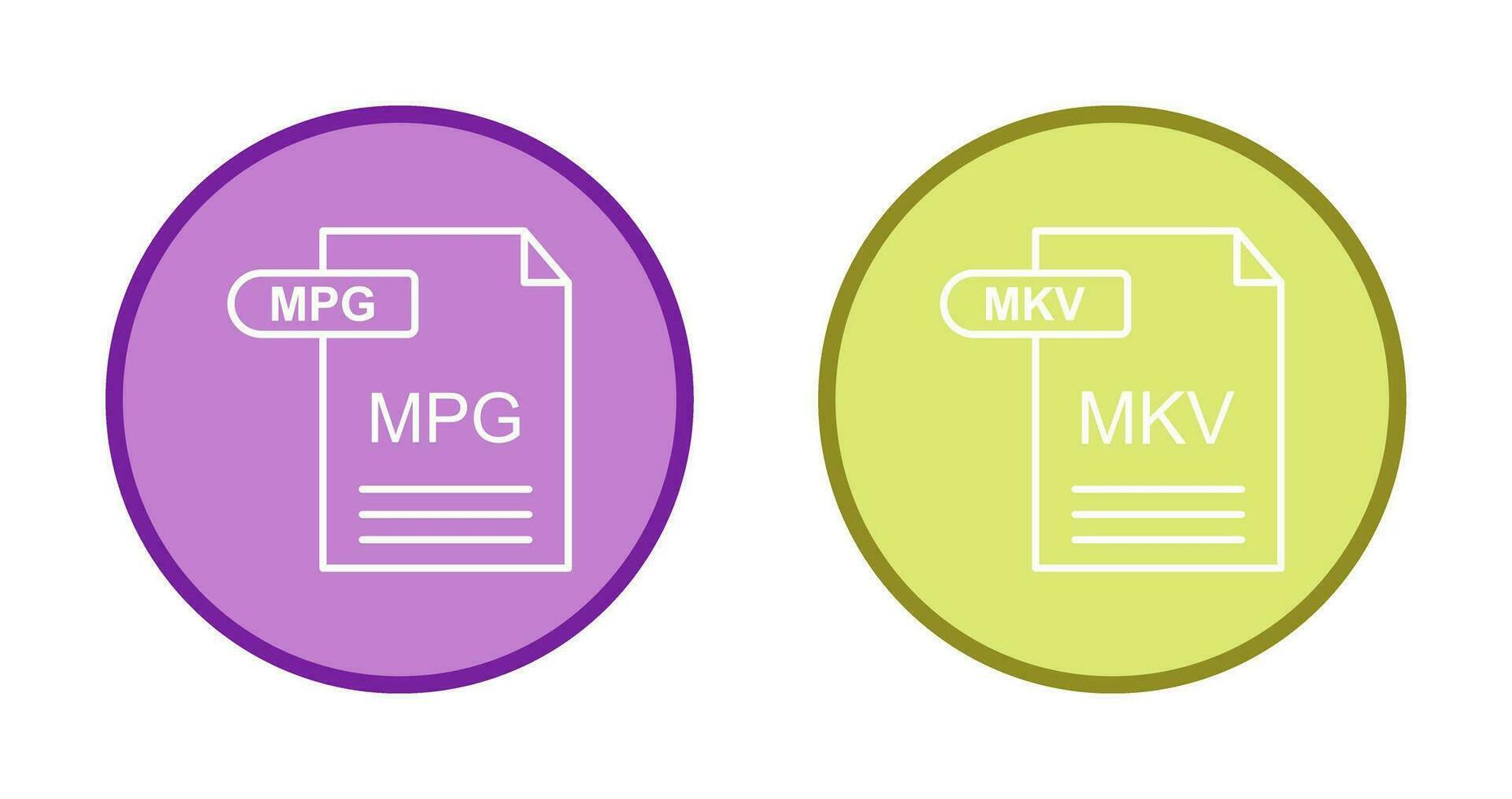 MPG and MKV Icon vector