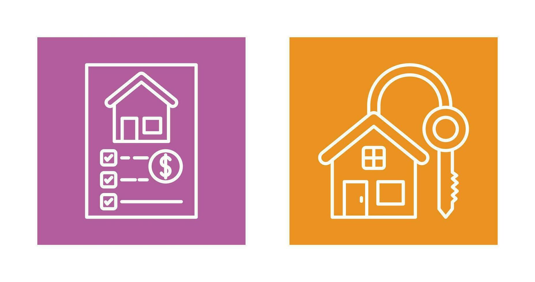 List and House Icon vector