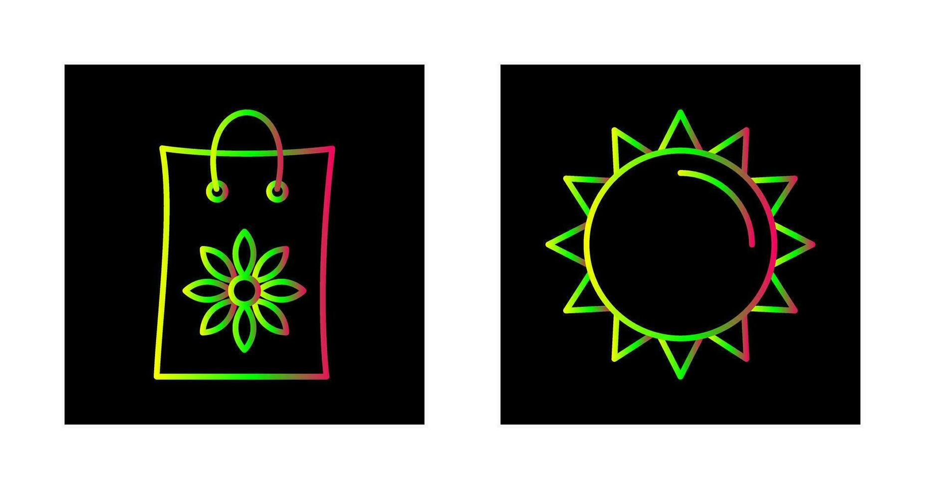 Pesticide Bags and Sun Icon vector