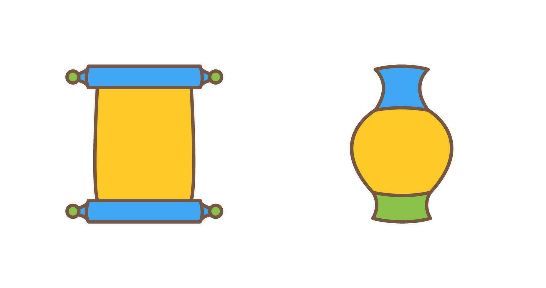 Scroll of Paper and Antique Icon vector