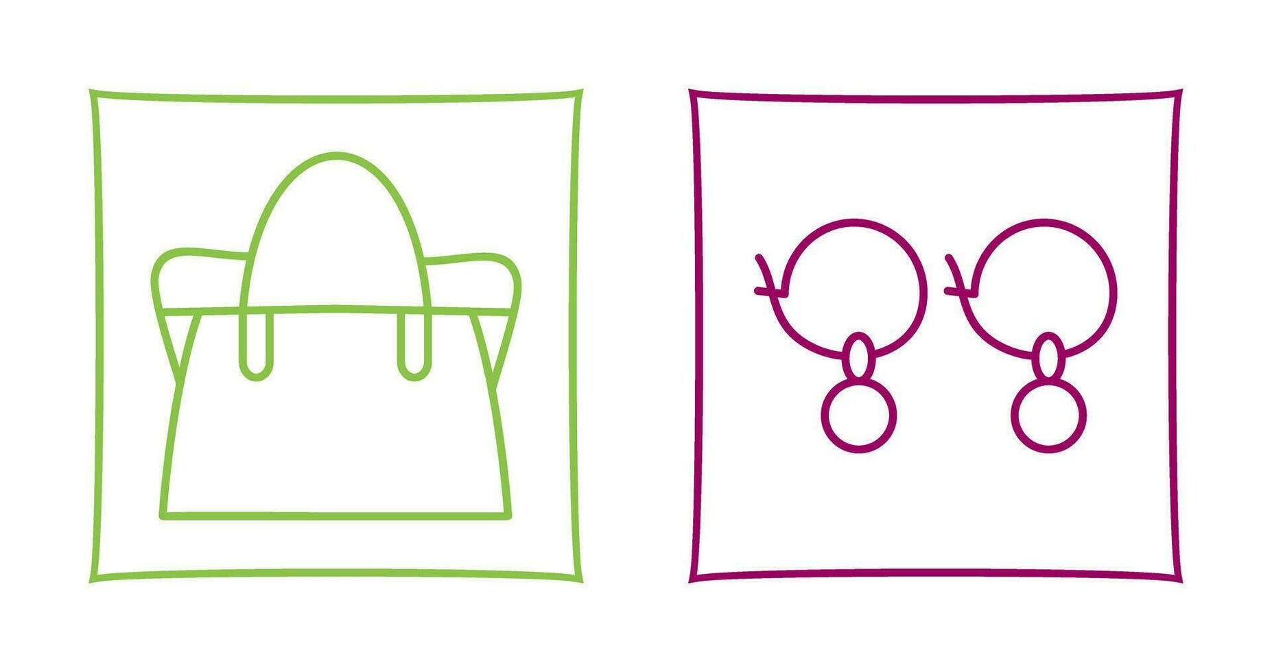 Bag and Earrings Icon vector