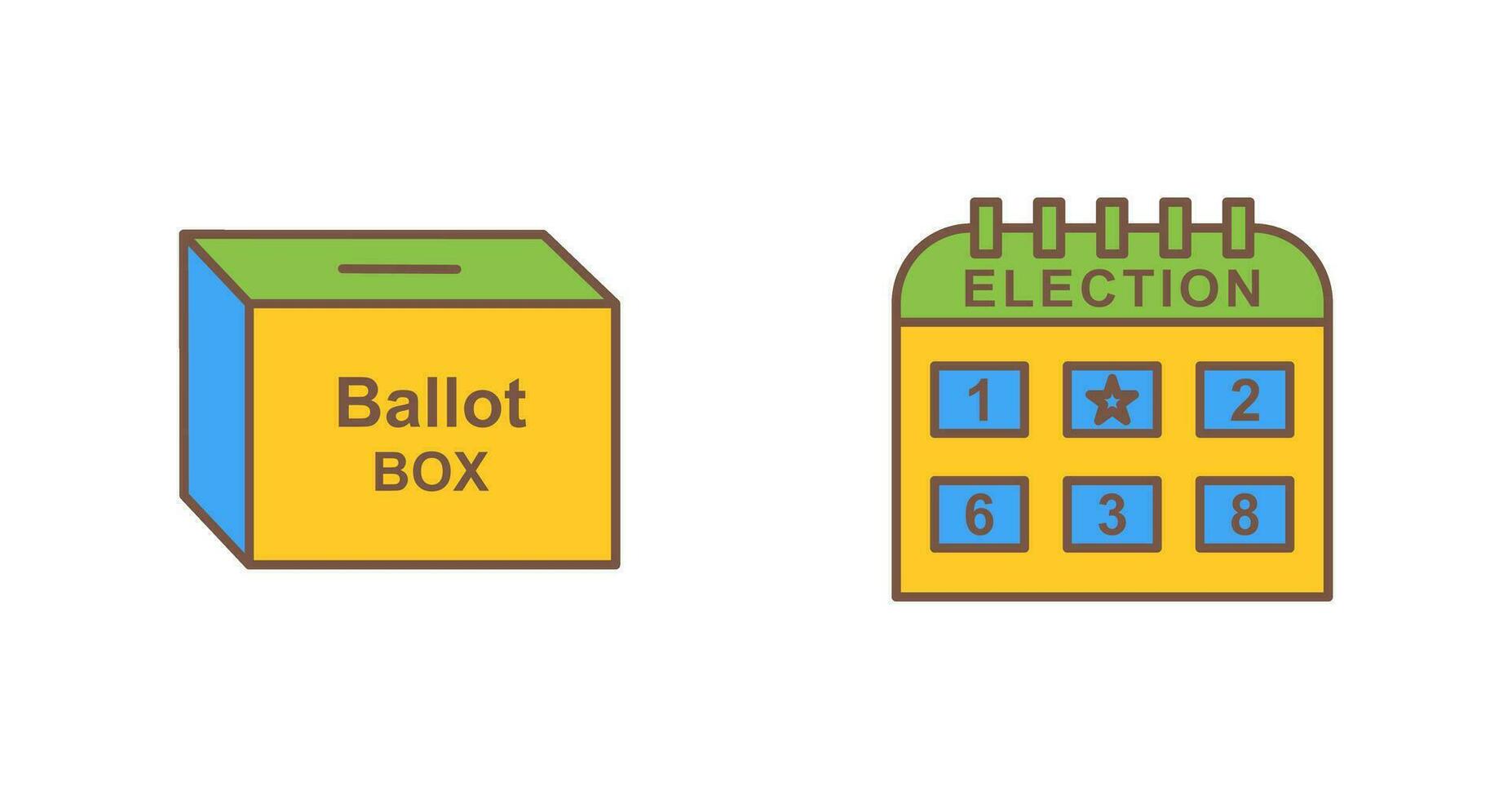 Ballot Box and Election day Icon vector