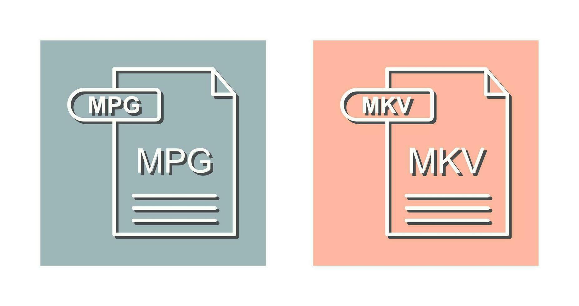 MPG and MKV Icon vector