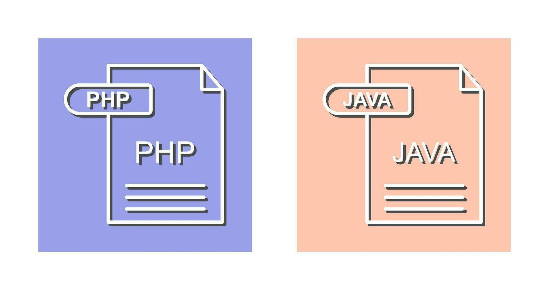 PHP and Java Icon vector