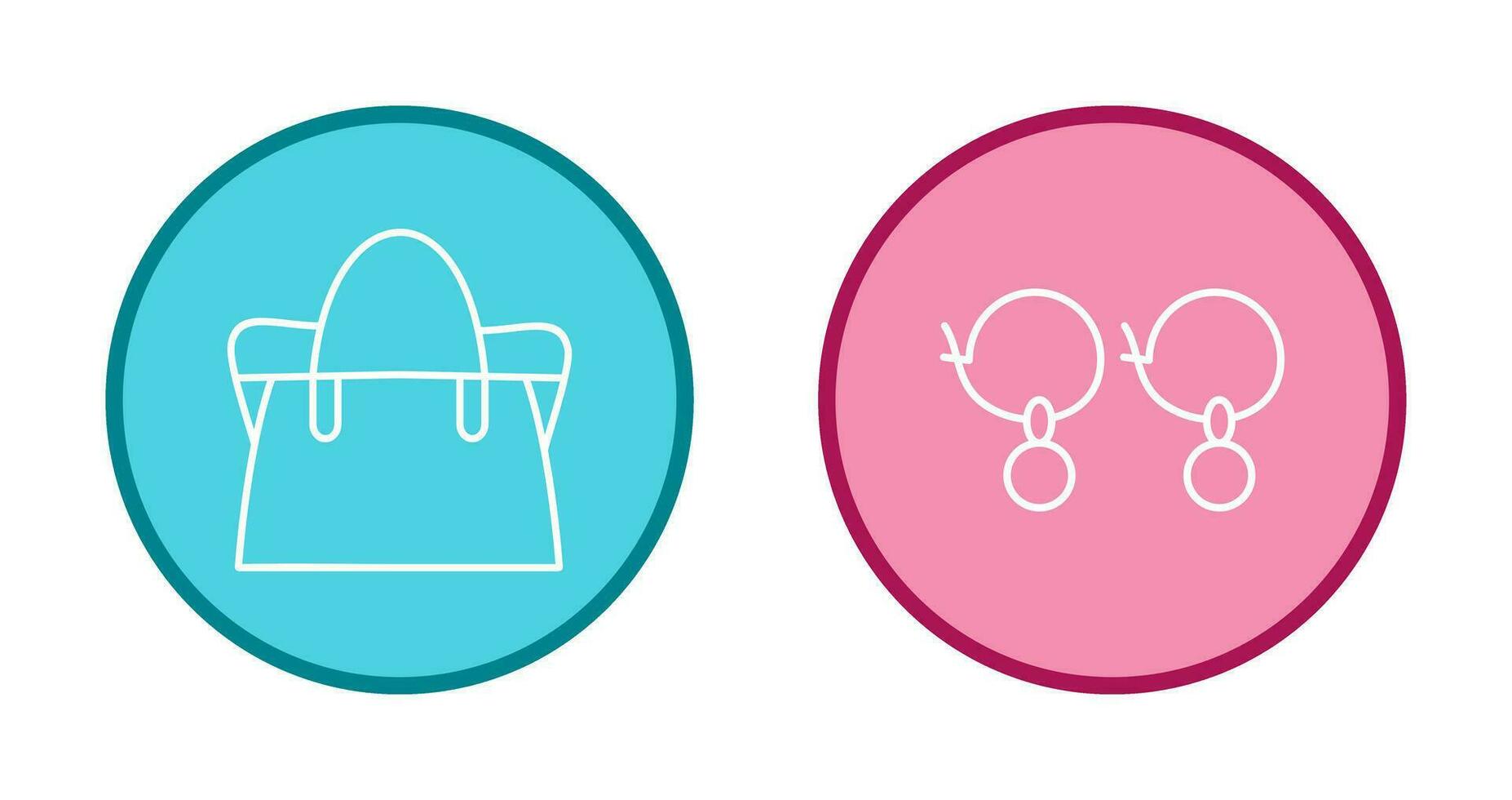 Bag and Earrings Icon vector