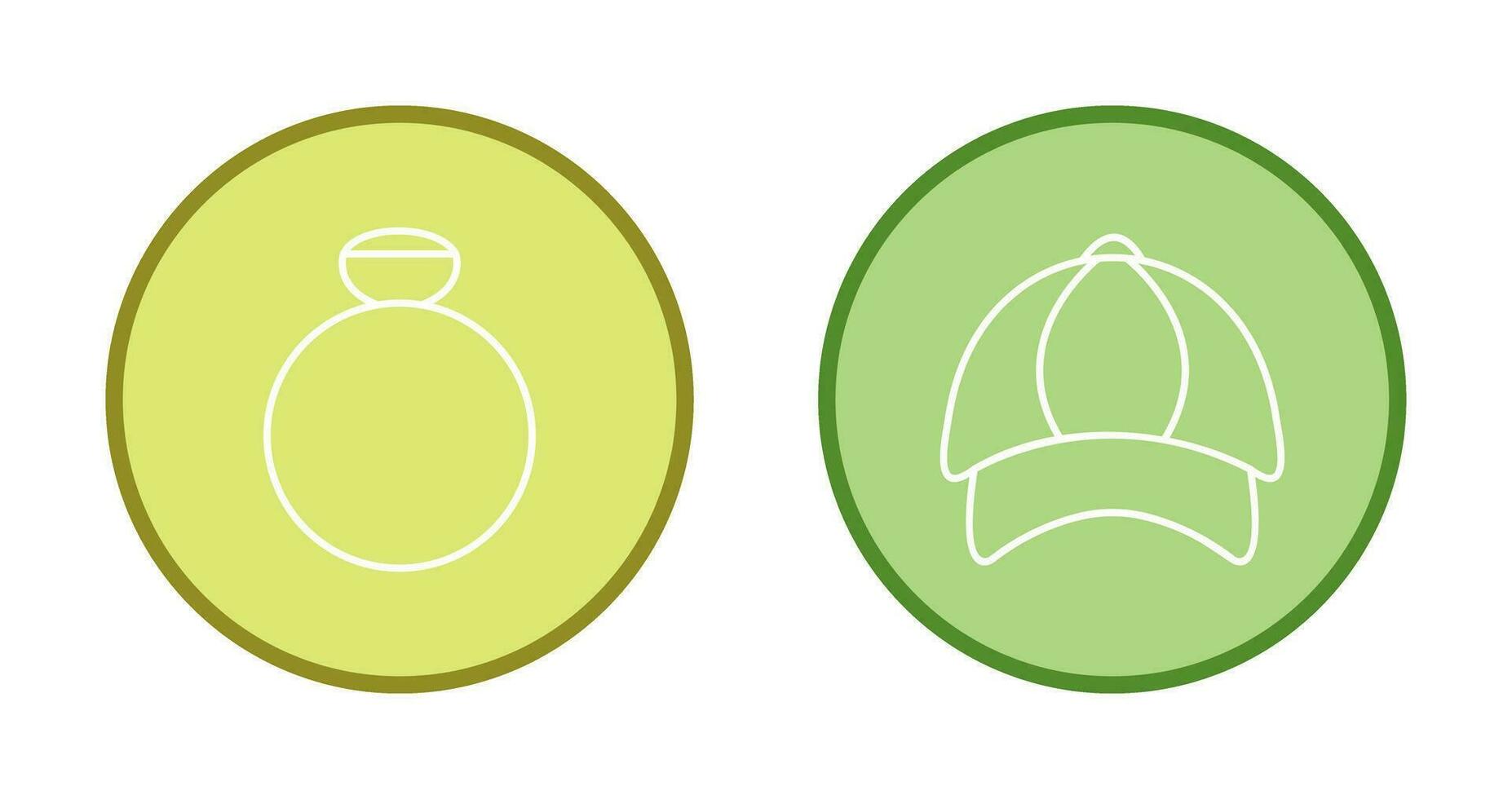 Ring and P Cap Icon vector