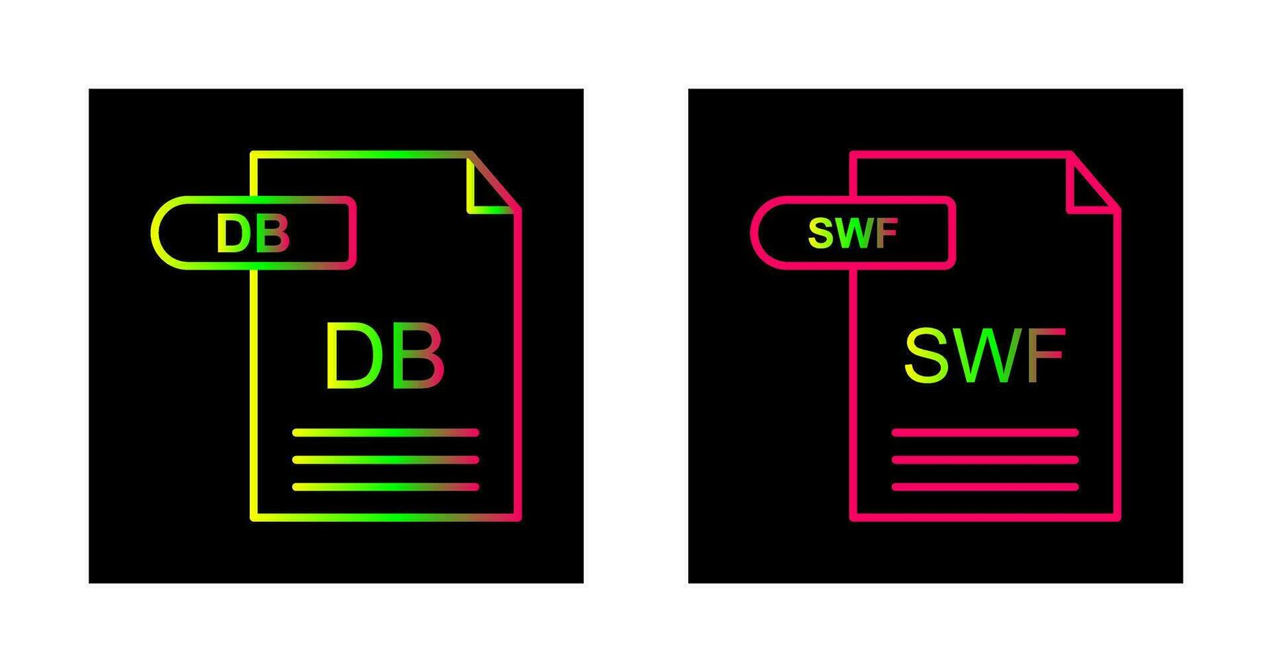 db y swf icono vector