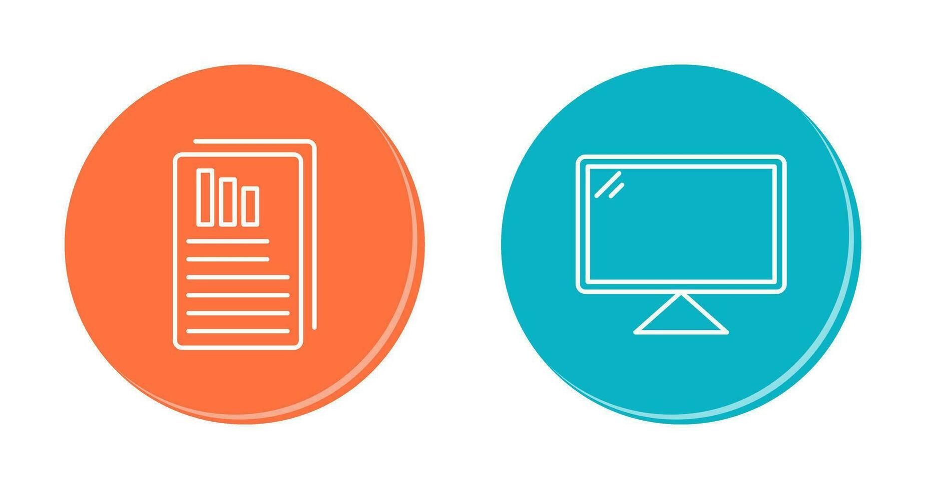 Reports and Computer Icon vector