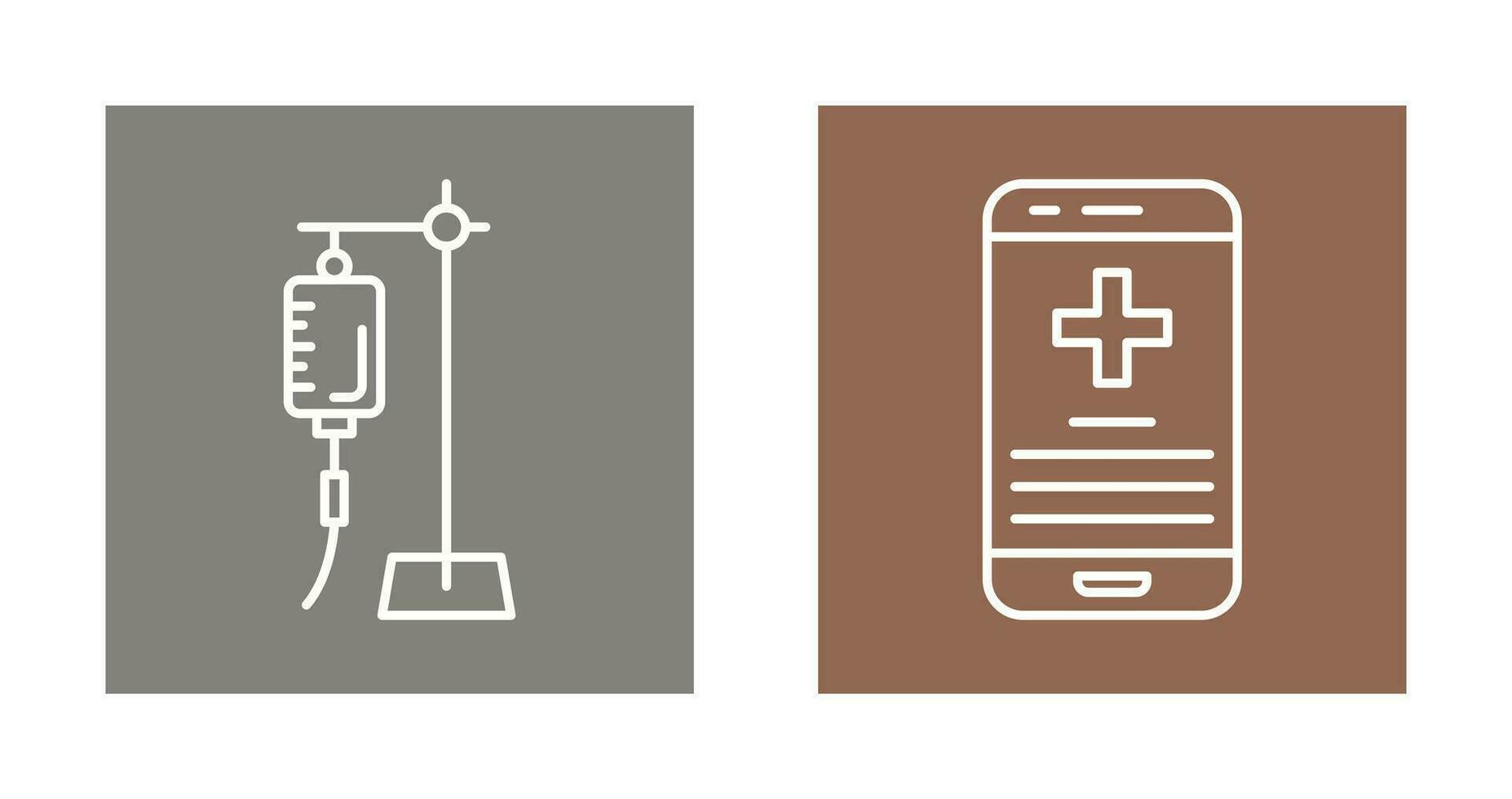 Saline and Smartphone Icon vector