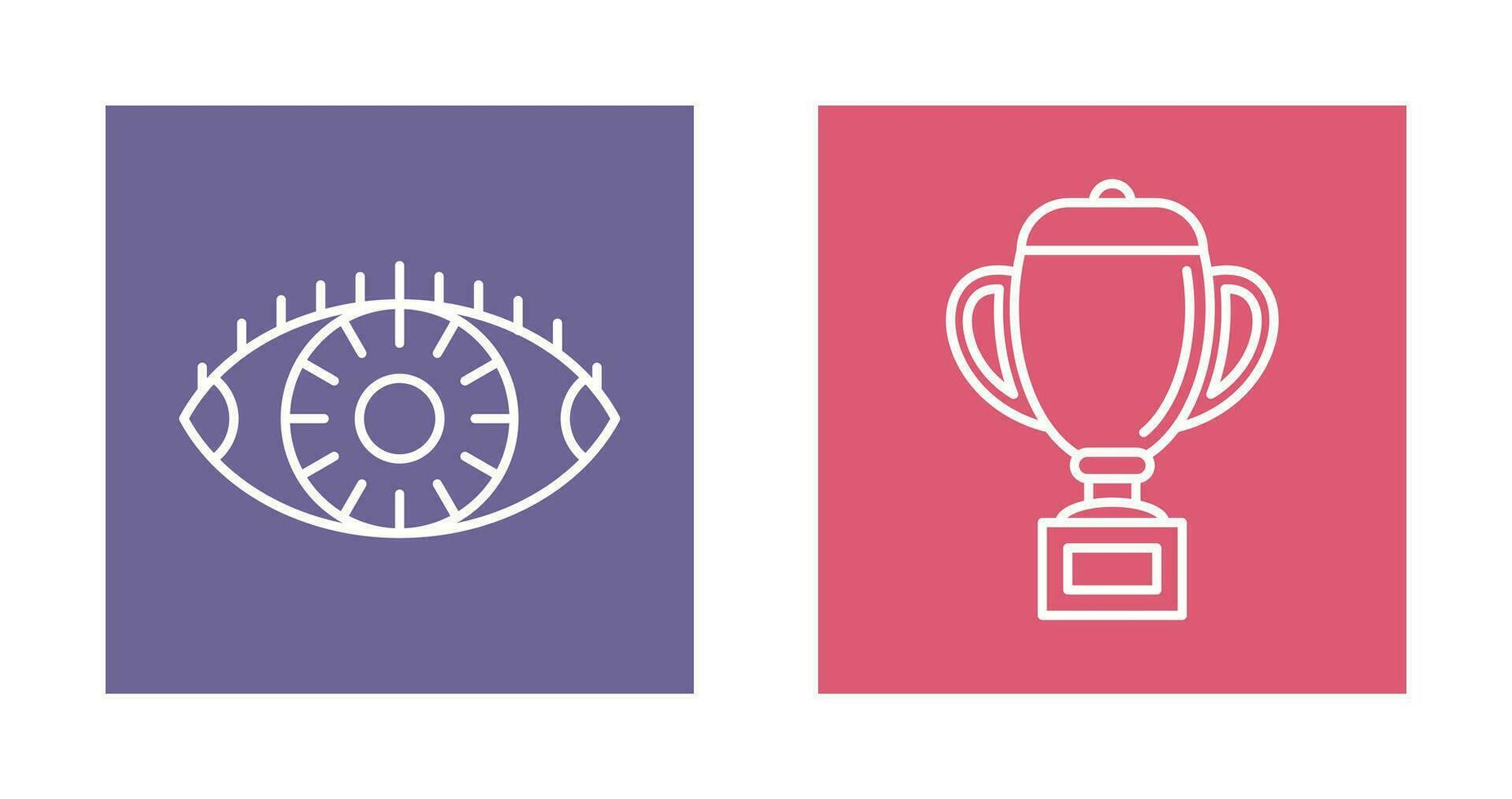 Vision and trophy Icon vector