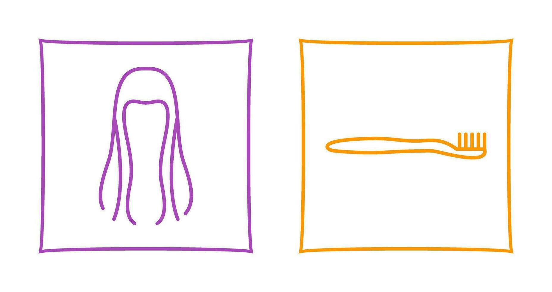 Toothbrush and Hair Icon vector