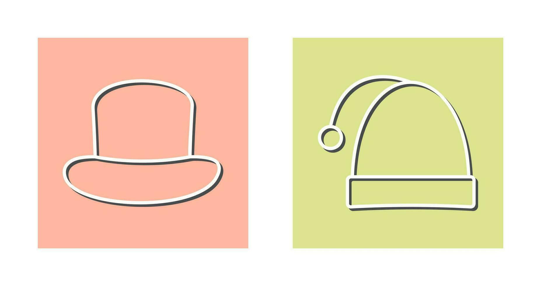 Hat and Christmas Icon vector