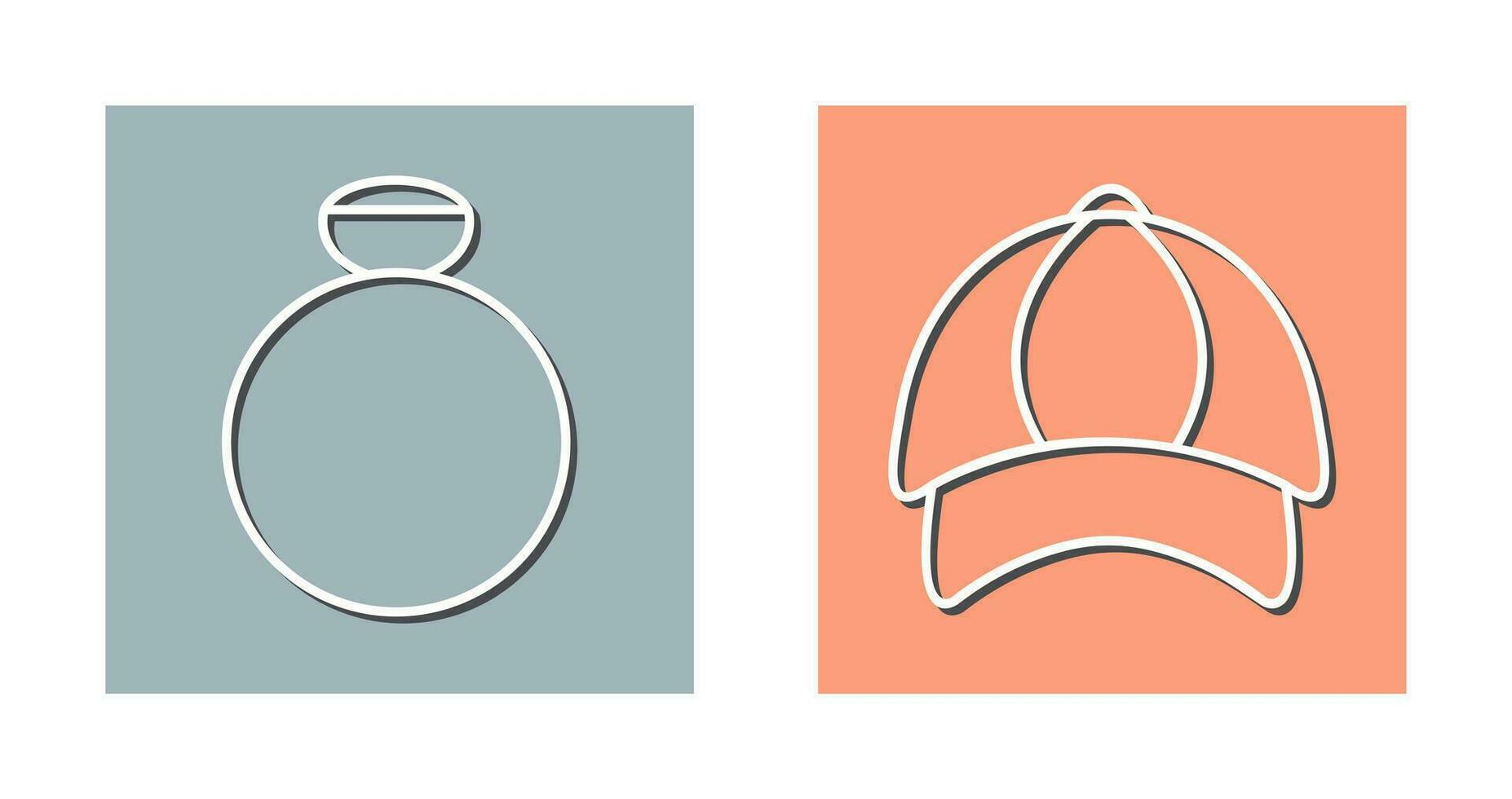 Ring and P Cap Icon vector