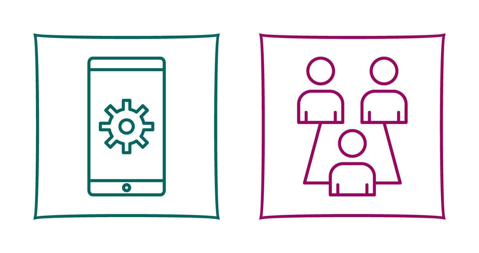 Network Settings and Connected Users Icon vector
