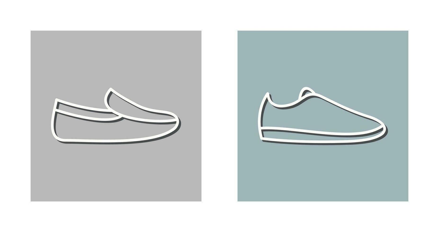 Mens Loafers and Casual Shoes Icon vector