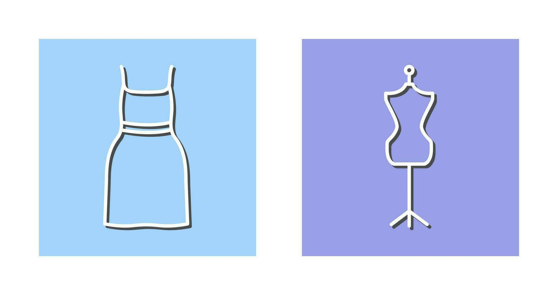 Cocktail Dress and Dress Holder Icon vector