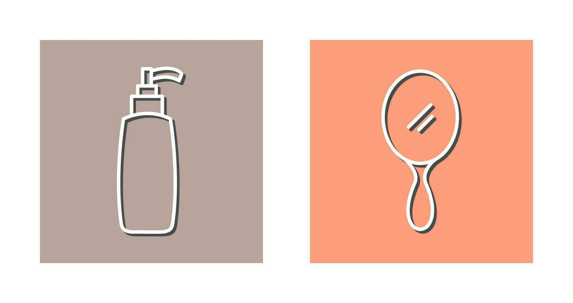 Cosmetic Product and Mirror Icon vector