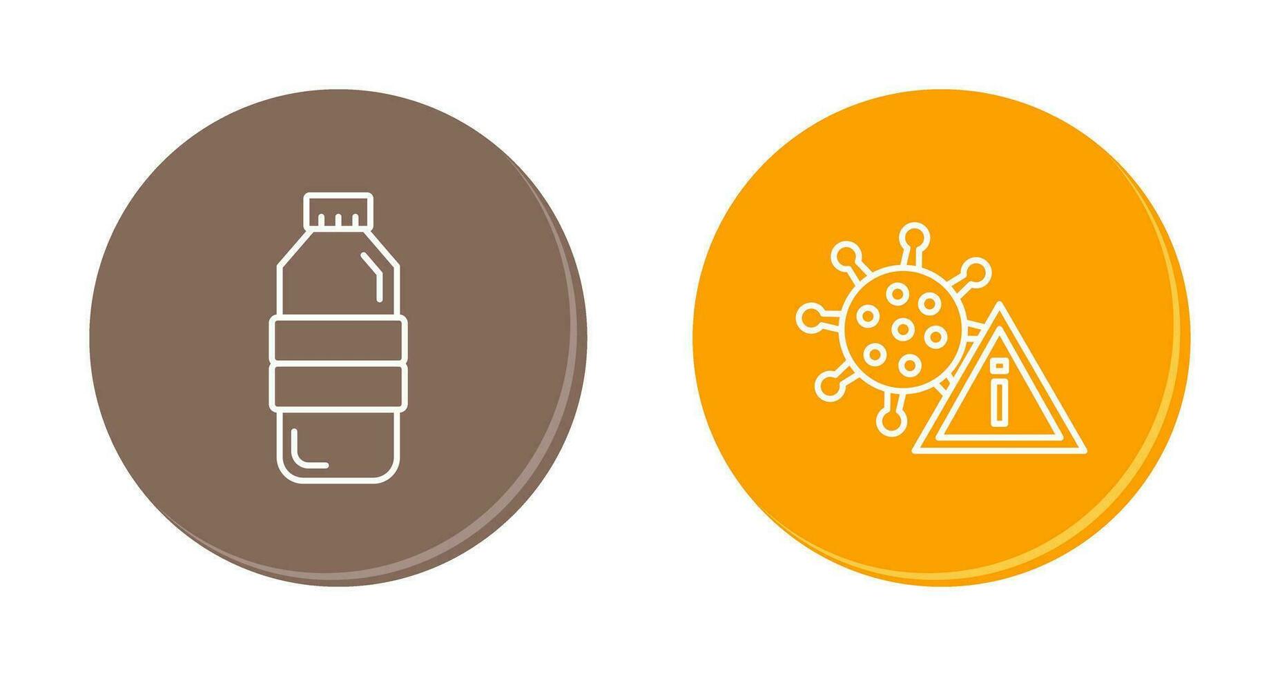 Coronavirus and Bottle Icon vector