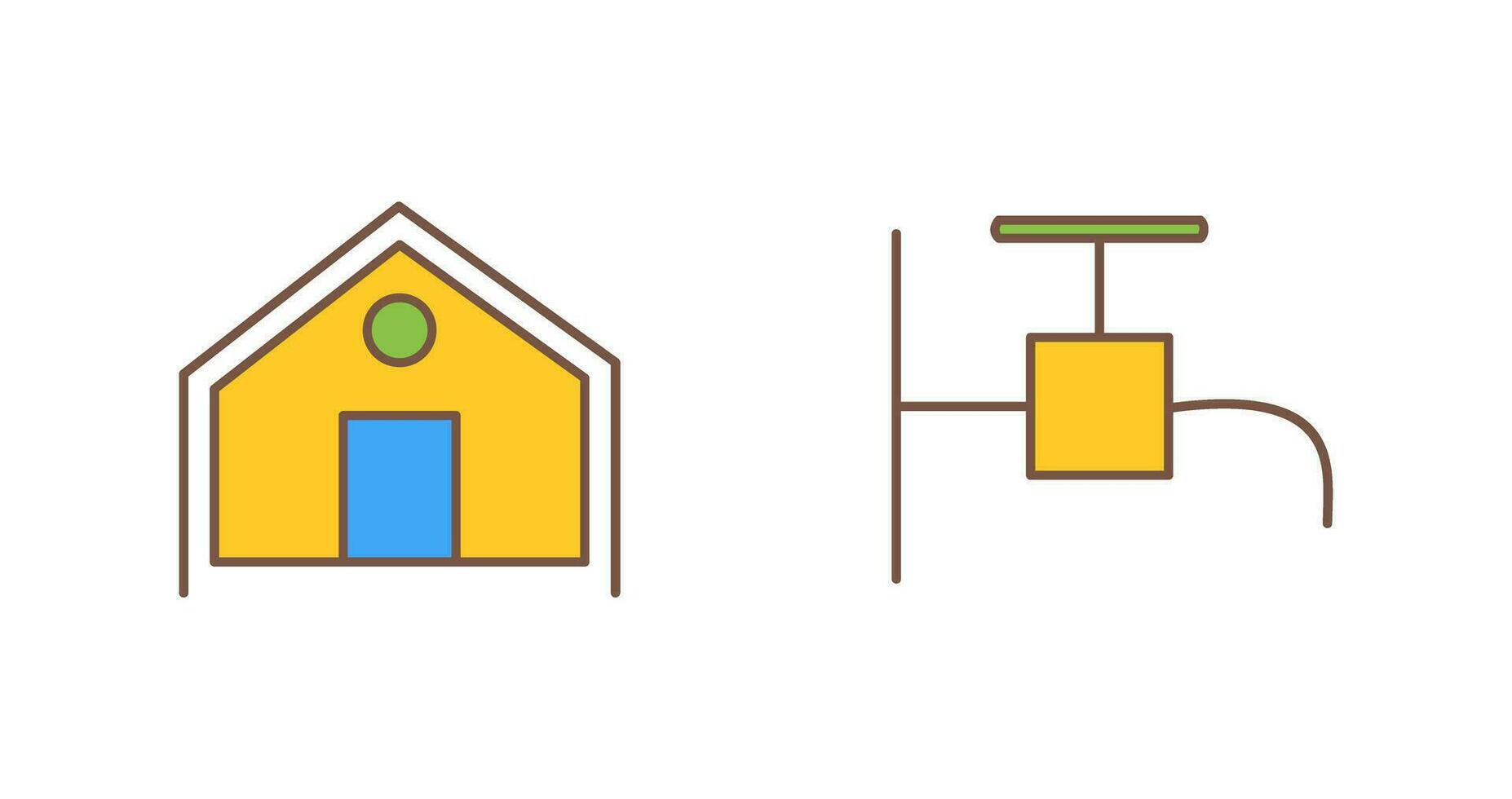 Tent and Tap Icon vector