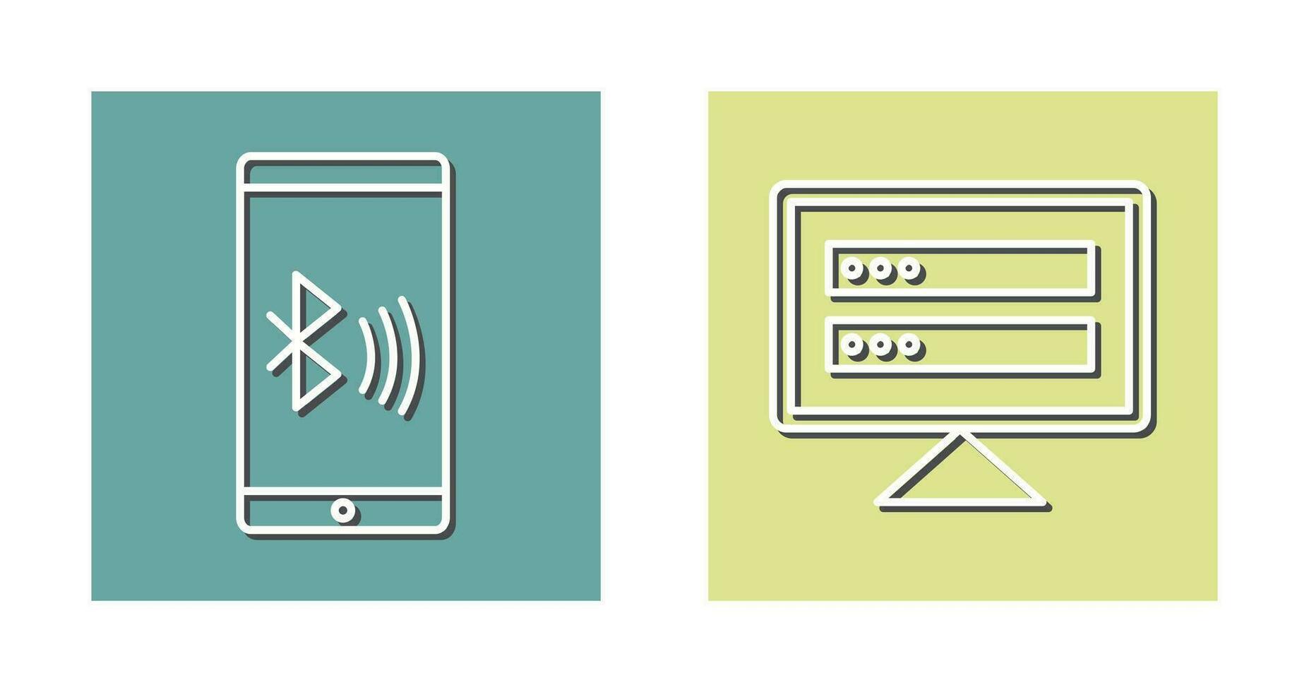 Connected Device and Corrupted data Icon vector