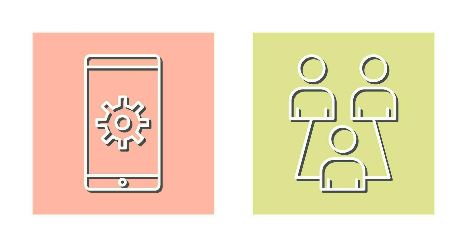 Network Settings and Connected Users Icon vector