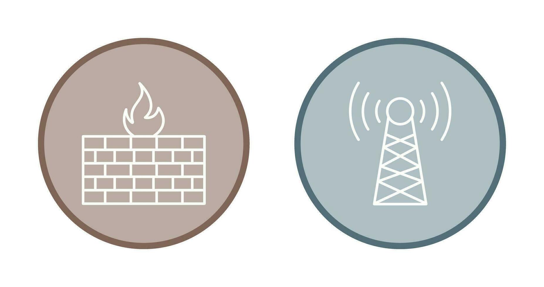 Firewall and Tower Icon vector