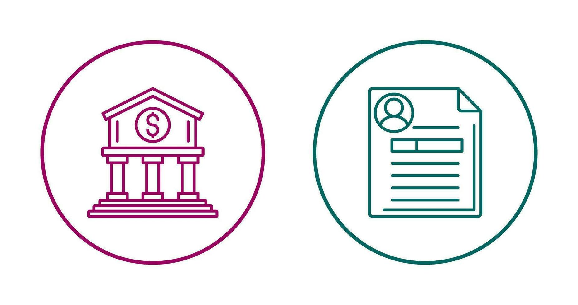 Bank and Contract Icon vector