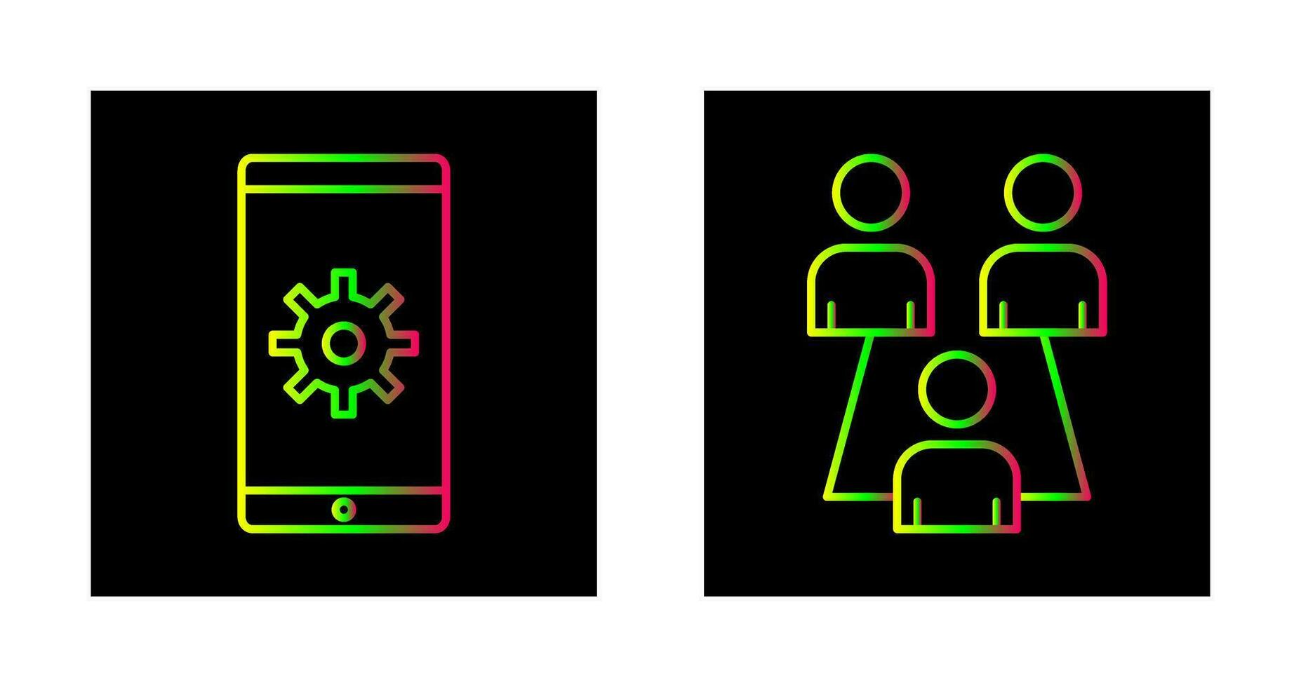 Network Settings and Connected Users Icon vector