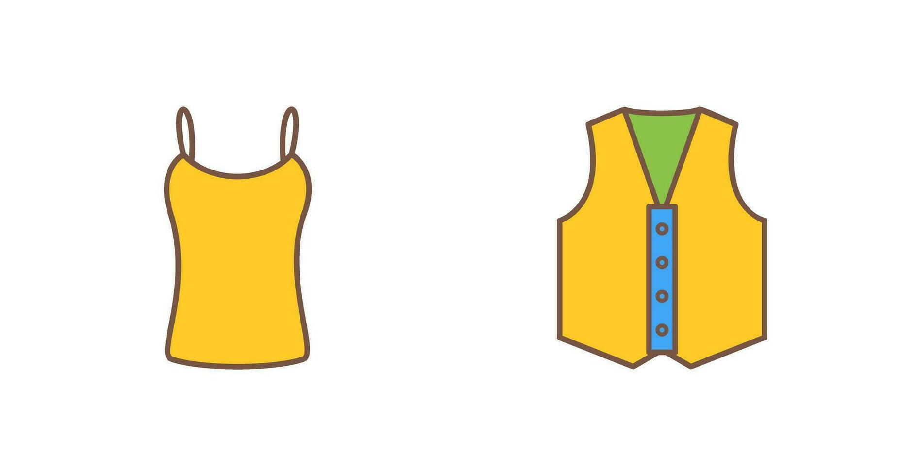 Ladies Vest and safety Icon vector