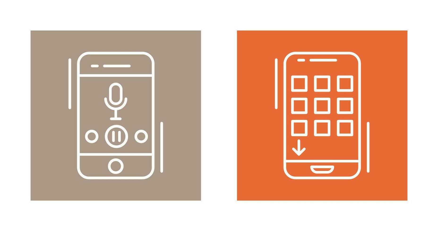 Voice Record and Device Icon vector