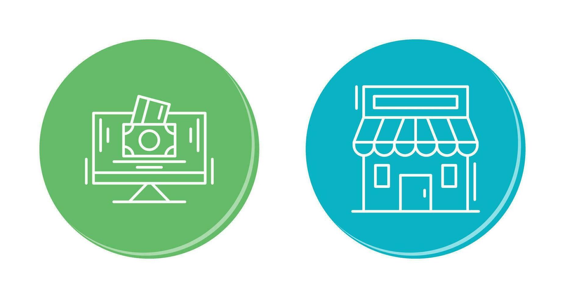 Payment Option and Retail Place Icon vector