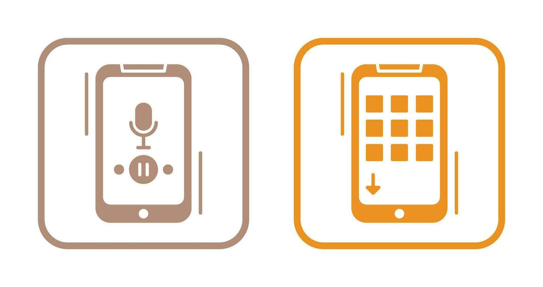 Voice Record and Device Icon vector